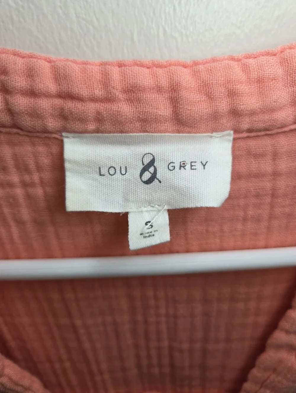 Women's Lou & Gray Peach Color Gauzy Midi Length Dress Sz Small - Picture 7 of 9